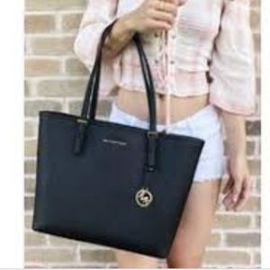 Michael Kors black leather tote Medium NWT